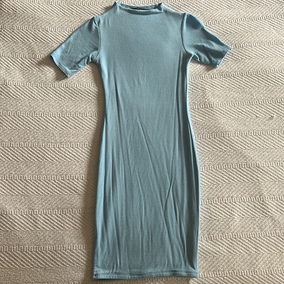 Naked Wardrobe Baby Blue Bodycon Midi Dress - Picture 2 of 4